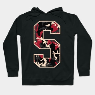 Initial Capital Letter S Camo Alphabet Gift Women Men Kids Hoodie